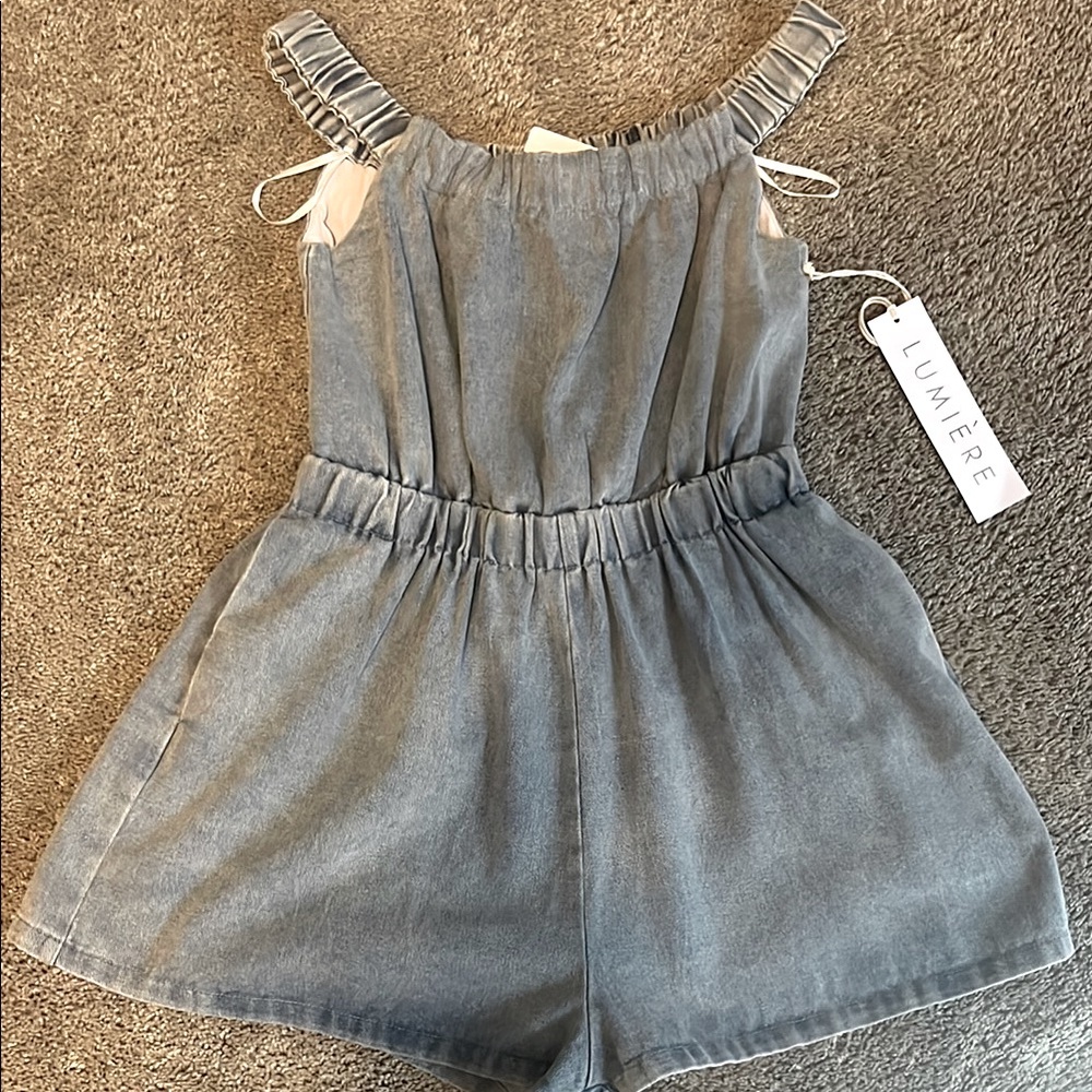 Denim Romper NWT